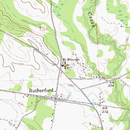 Topographic Map of Mount Missouri Church, AL