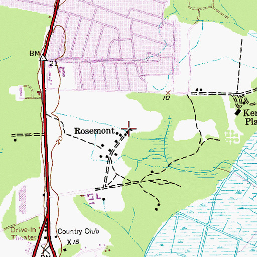 Topographic Map of Rosemont School (historical), SC