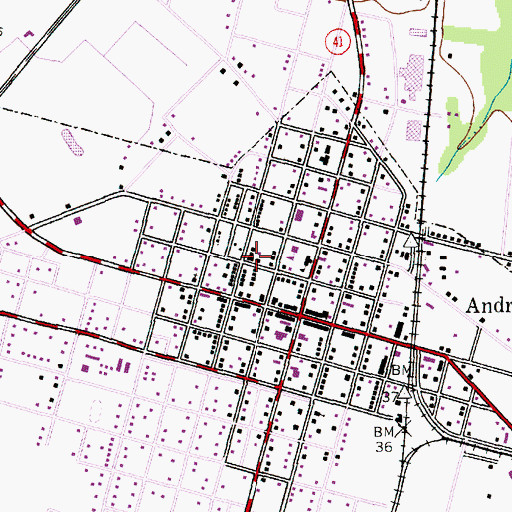 Topographic Map of Saint Andrews African Methodist Episcopal Church, SC