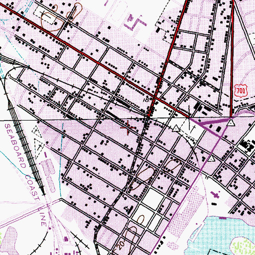 Topographic Map of Saint Cyprian School, SC
