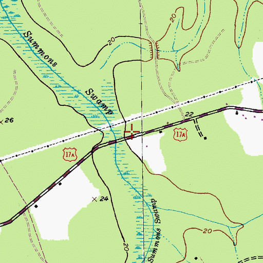 Topographic Map of Saint Paul School (historical), SC