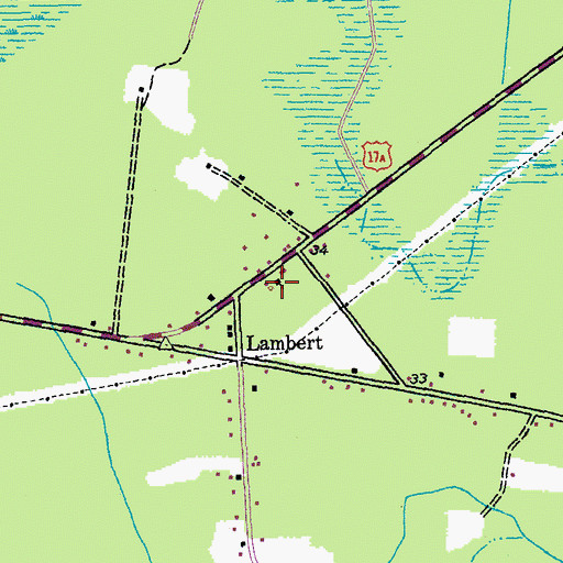 Topographic Map of Saints Delight Church, SC
