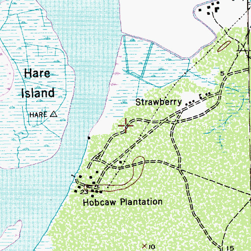 Topographic Map of San Miguel De Gualdape (historical), SC