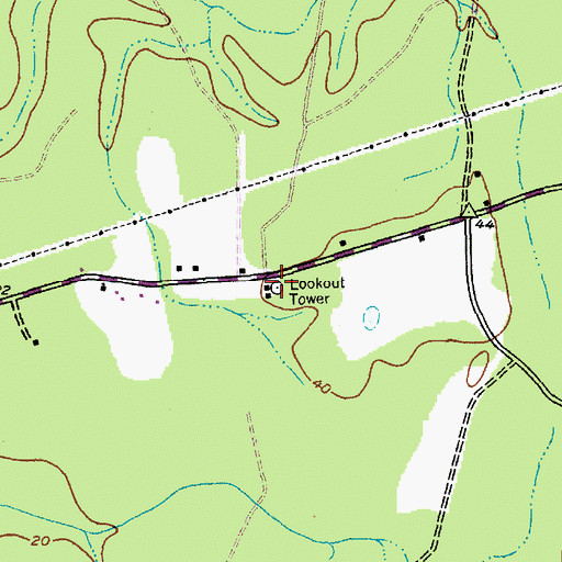 Topographic Map of Sampit Lookout Tower, SC