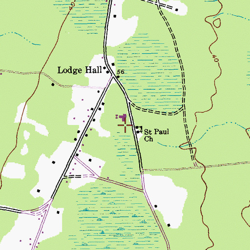 Topographic Map of Sampit Park, SC