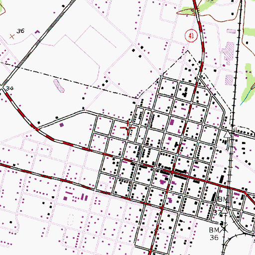 Topographic Map of Sanctified Church of God, SC