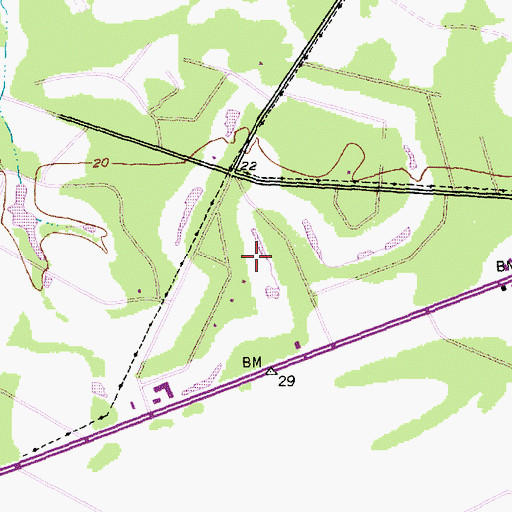 Topographic Map of Sea Gull Golf Course, SC