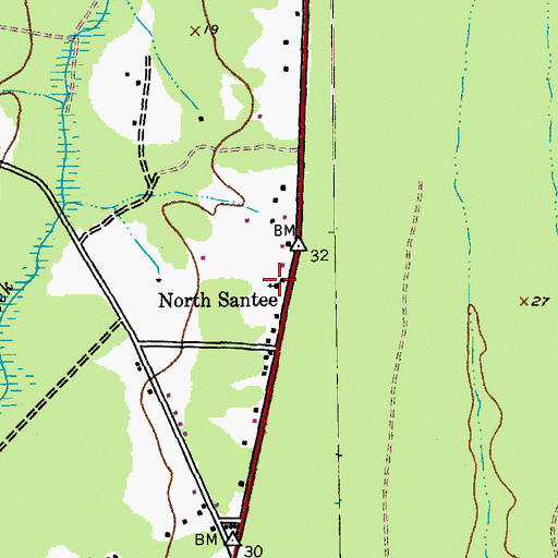 Topographic Map of Singleton African Methodist Episcopal Church, SC
