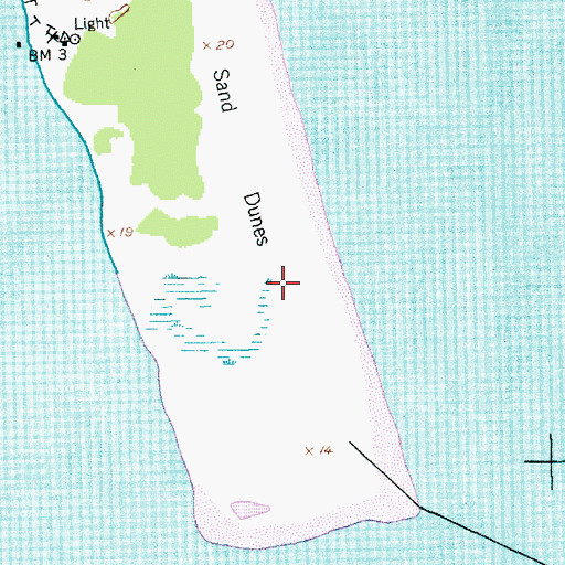 Topographic Map of Slue Channel (historical), SC