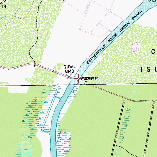 Topographic Map of South Island Ferry, SC