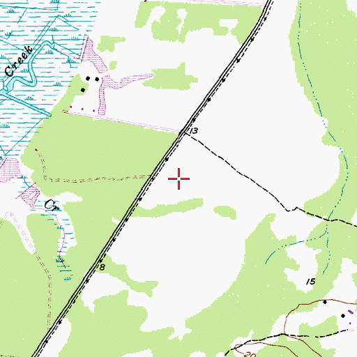 Topographic Map of True Blue, SC