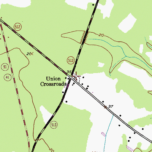 Topographic Map of Union Cemetery, SC
