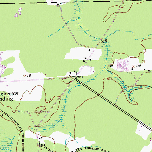 Topographic Map of Wachasaw Plantation, SC