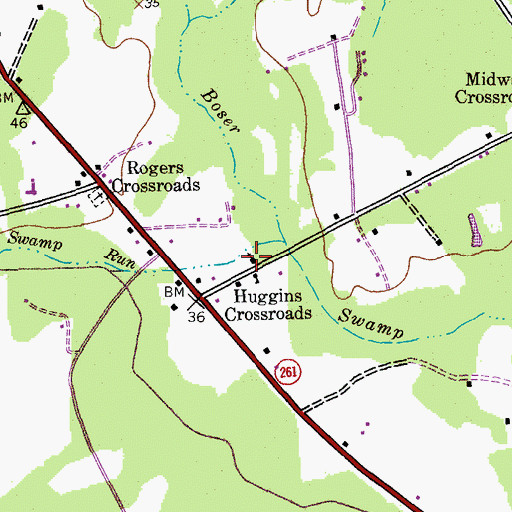 Topographic Map of Walkers Church, SC