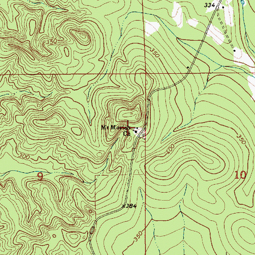 Topographic Map of Mount Moriah Church, AL
