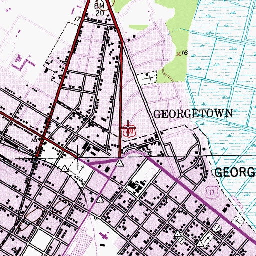 Topographic Map of William C Bynum School (historical), SC