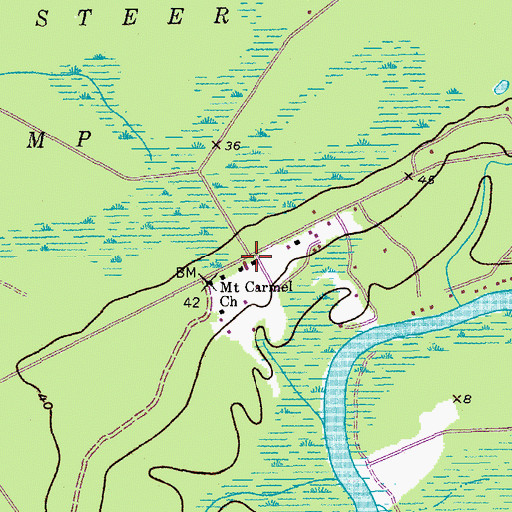 Topographic Map of Willie Towne, SC