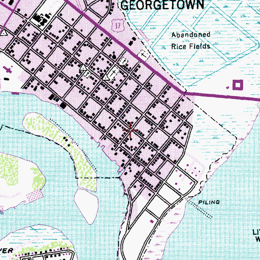 Topographic Map of Winyah Indigo Society Hall, SC