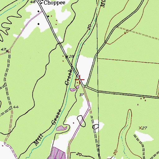 Topographic Map of Millgrove Meeting House (historical), SC