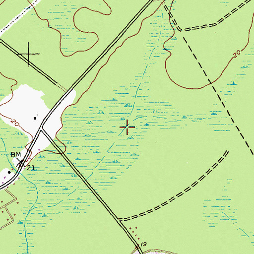 Topographic Map of Pawley Swamp, SC