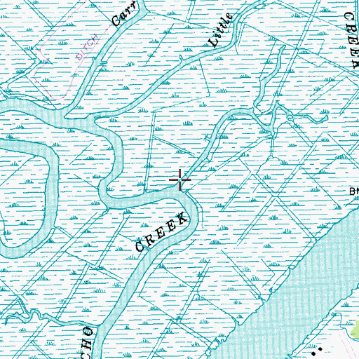Topographic Map of Pawleys Creek, SC