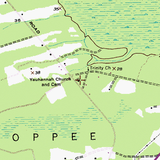 Topographic Map of Yauhannah Church, SC