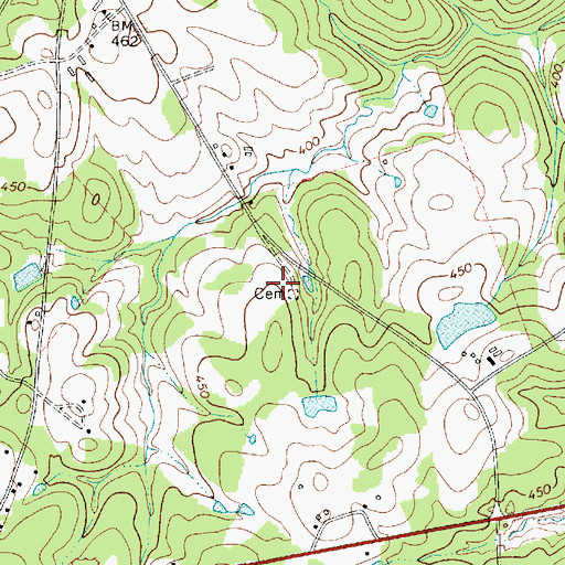 Topographic Map of Booser Hill Church (historical), SC