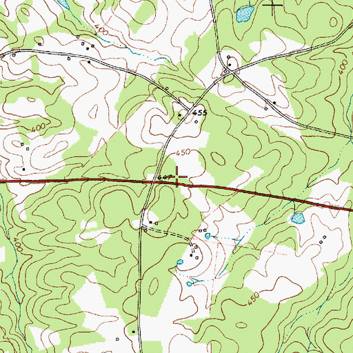 Topographic Map of Cherry Hill School (historical), SC