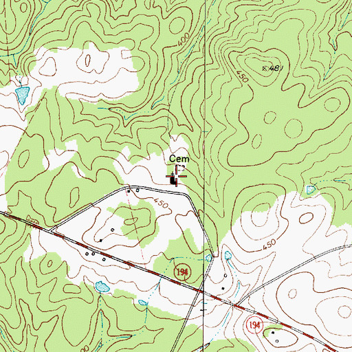 Topographic Map of Corinth Lutheran Church, SC