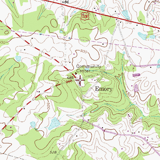 Topographic Map of Emory United Methodist Church, SC