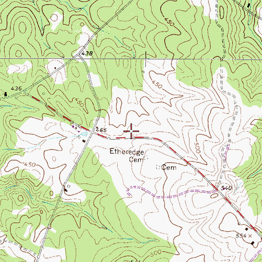 Topographic Map of Etheridge School (historical), SC