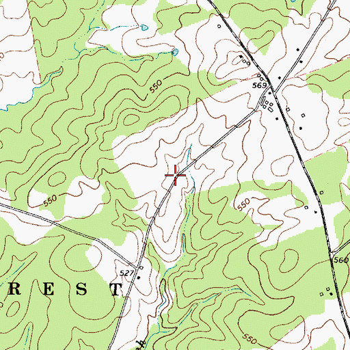 Topographic Map of Eulala School (historical), SC