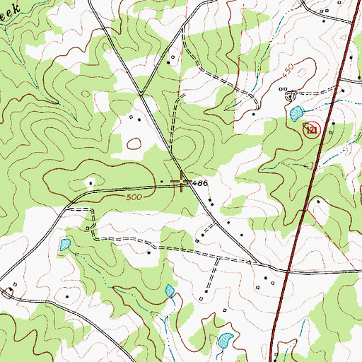 Topographic Map of Eva School (historical), SC