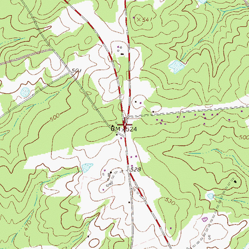 Topographic Map of Fruit Hill, SC
