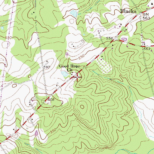 Topographic Map of Good Hope Cemetery, SC