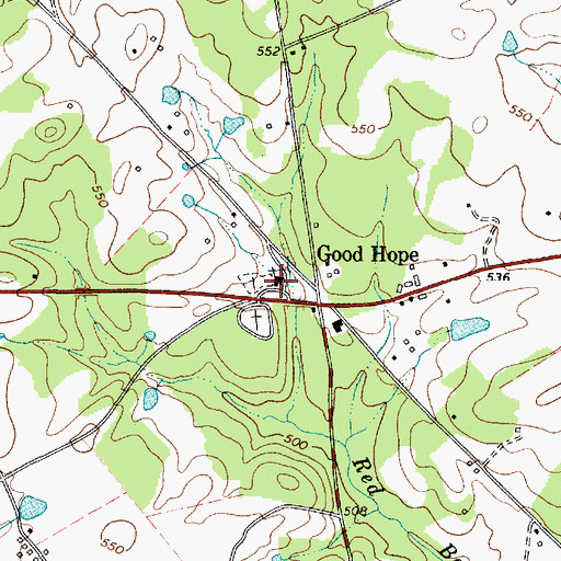 Topographic Map of Good Hope Church, SC