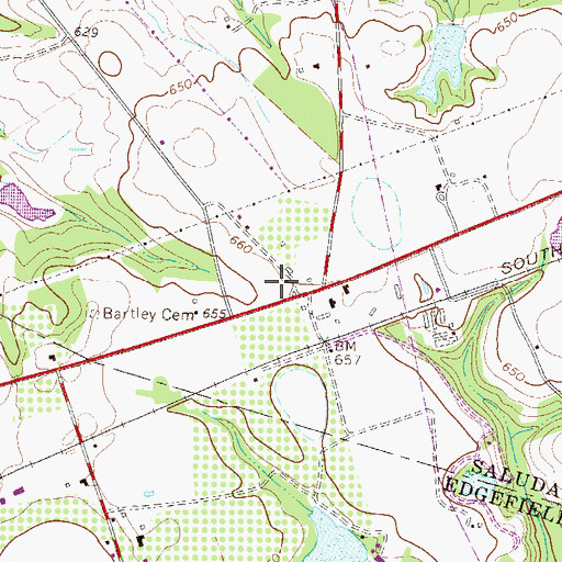 Topographic Map of Jones Cemetery, SC