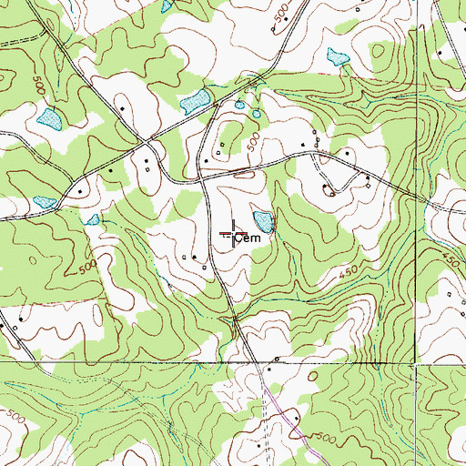 Topographic Map of Matthews Cemetery, SC