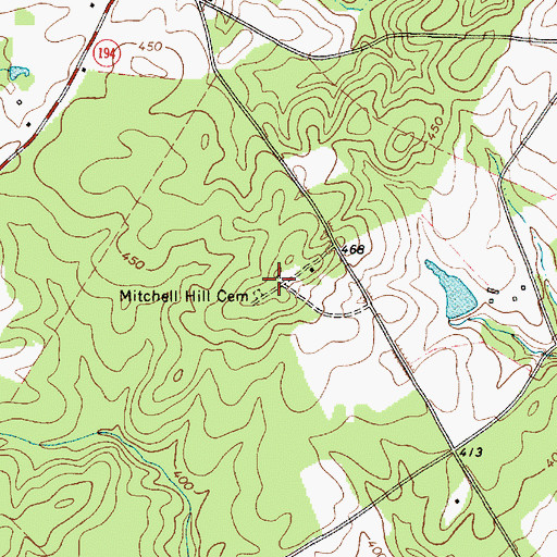 Topographic Map of Mitchell Hill Advent Church (historical), SC