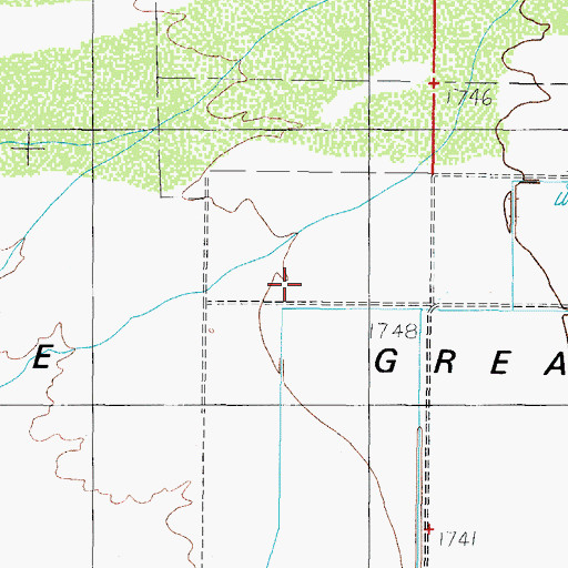 Topographic Map of The Great Plain, AZ