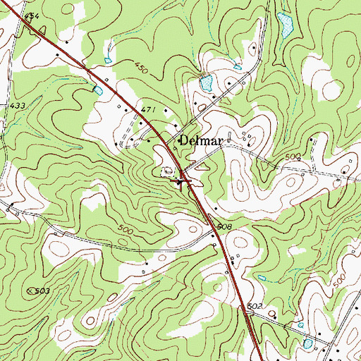 Topographic Map of Mount Hebron Lutheran Church, SC