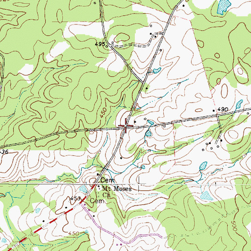 Topographic Map of Mount Willing, SC