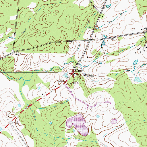Topographic Map of Mount Willing School (historical), SC