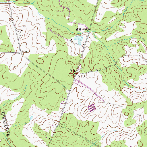 Topographic Map of Oak Grove School (historical), SC