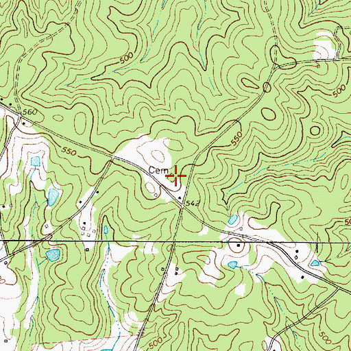 Topographic Map of Perry Cemetery, SC