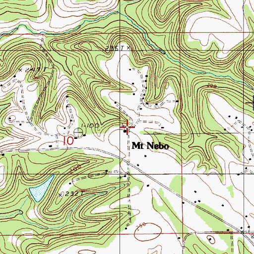 Topographic Map of Mount Nebo, AL