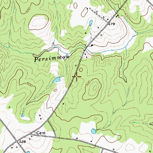 Topographic Map of Persimmon Creek School (historical), SC