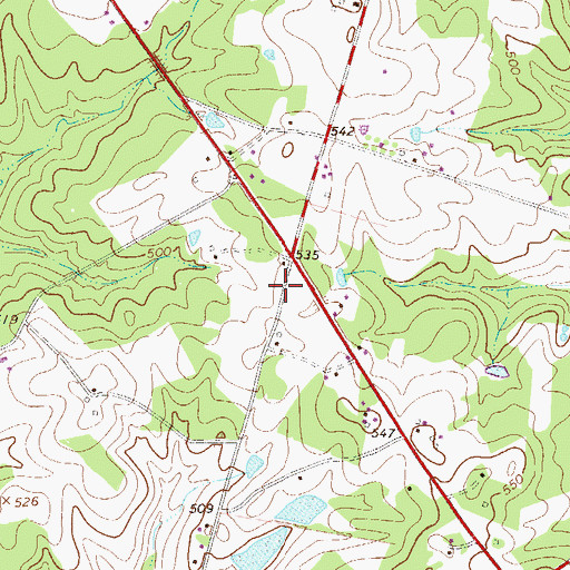 Topographic Map of Pine Grove School (historical), SC