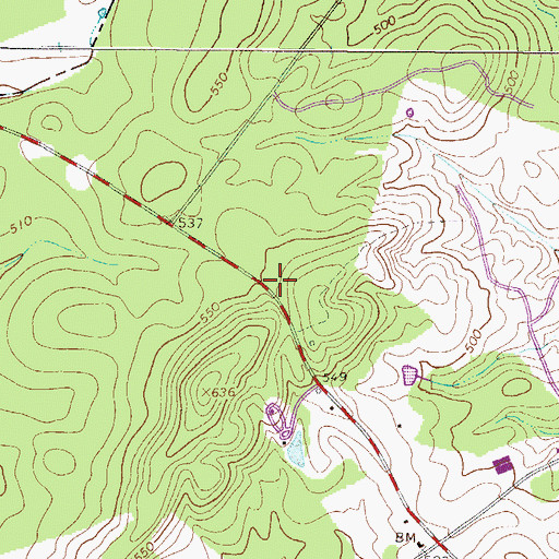 Topographic Map of Pittsburg School (historical), SC