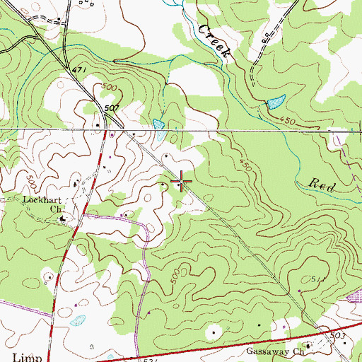 Topographic Map of Plum Branch School (historical), SC